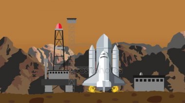 Mekik fırlatması den kayalık bir uzay istasyonu başlatılması