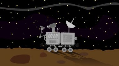 Geceleri Mars'ta veri toplama alanı Rover