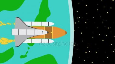 Uzay gemisi Dünya uzaya bırakarak