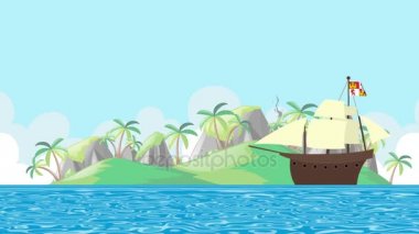 Christopher Columbus Santa Maria Amerika kıyılarına yelken Ship