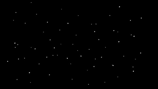 Hand skissade tecknad stjärnklar natt — Stockvideo