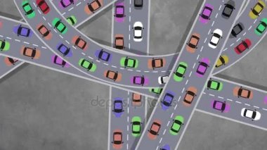 Üst bir meşgul kavşak üzerinde acele saat içinde vurdu.