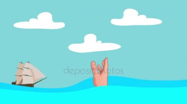 Ufuk gemisiyle ile okyanusun ortasında boğulan adam