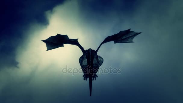 Retour d'un dragon volant dans le ciel 