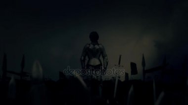 Joan of Arc ile onun ordusu altında bir şimşek fırtınası