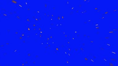 Üzerinde mavi bir kameradan uzak uçan altın kıvılcımlar arka plan ekran