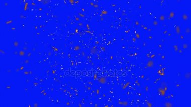 Yangın Sparks iletilen iletiler için kamera üzerinde mavi bir uçan arka plan ekran