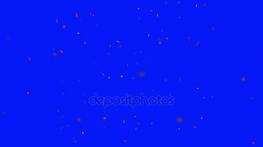 Yangın Sparks iletilen iletiler için kamera üzerinde mavi bir uçan arka plan ekran