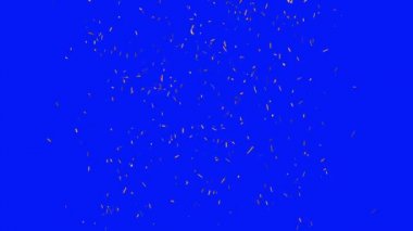 Yukarı bir mavi ekran arka plan üzerinde uçan kıvılcım ateş