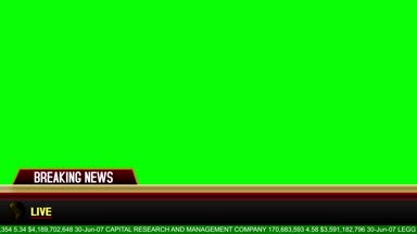 Breaking News Lower Third On A Green Screen Background Stock Video Breaking News Lower Third On A Green Screen Background Stock Video