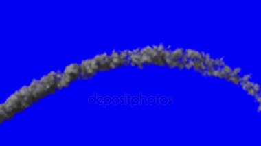 Uçan füzeleri Fireballs veya mavi ekranda 3 farklı açılardan göktaşları