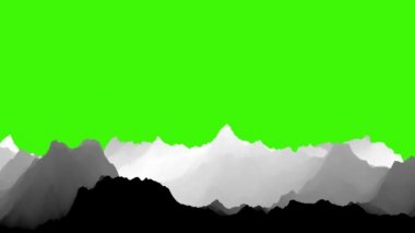 Dağ yeşil ekran arka plan üzerinde