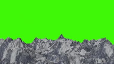 Dağ yeşil ekran arka plan üzerinde