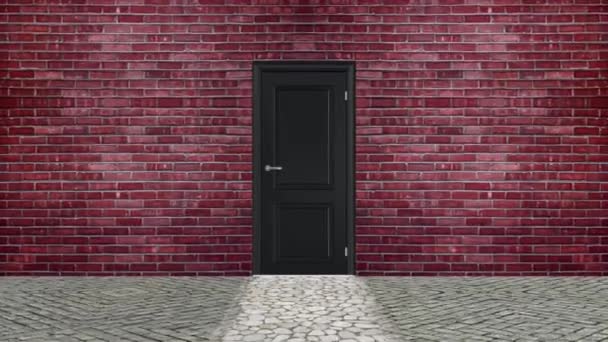 Porte ouverte sur un écran bleu Transition de fond 