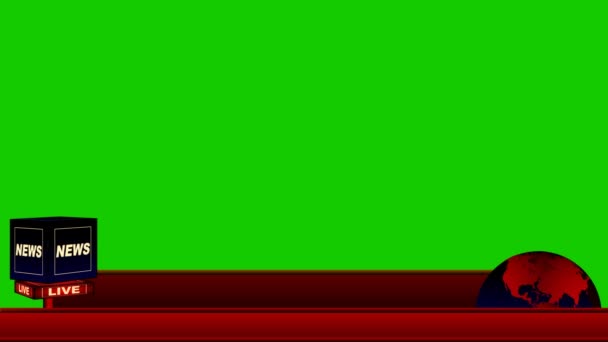 Noticias en vivo Flash Tercero inferior en un fondo de pantalla verde — Vídeo de stock
