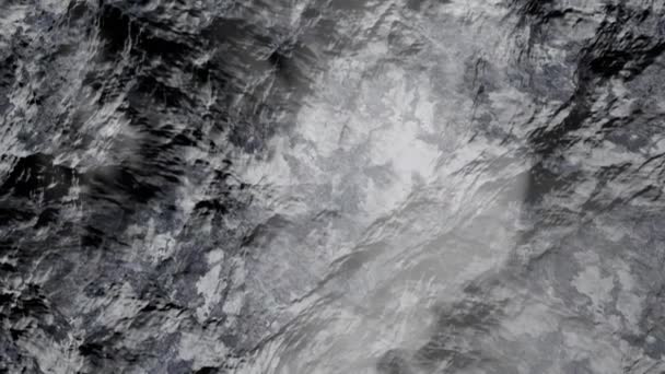 Volare sopra montagne innevate e rocciose — Video Stock