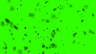 Siyah koyu duman Spin ve yeşil ekran arka plan üzerinde karanlık büyü olarak dağılım