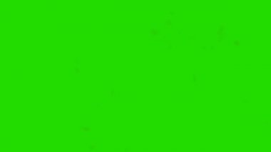 Yeşil ekran arka plan üzerinde büyük büyük duman patlama