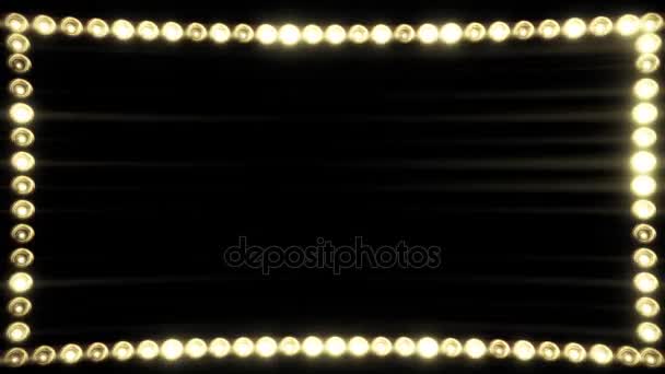Rahmen aus Glühbirnen für einen Filmrand