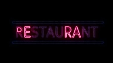 Restoran Neon tabela Retro tarzı açma