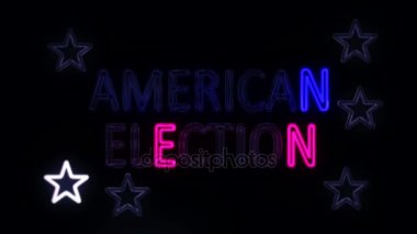 Amerikan seçim oturum açma Neon tarzı
