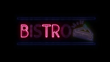 Bistro Neon tabela Retro tarzı açma