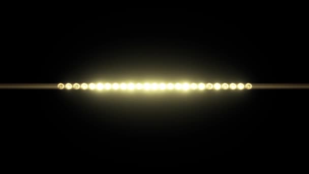Band av ljus linje av blinkande lampor — Stockvideo