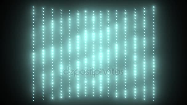 Wall of Lights Flicking and Blinking Spotlights — Stock Video