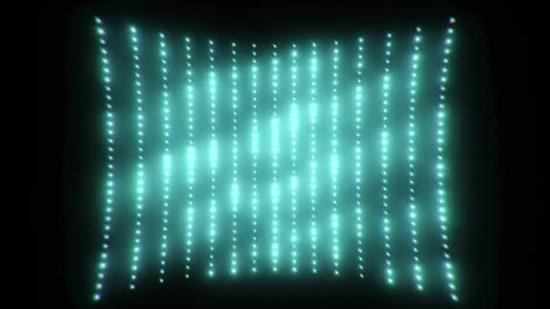 Wall of Lights Flicking and Blinking Spotlights — Stock Video