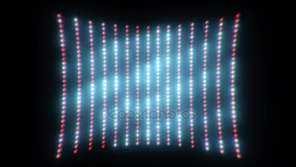 Mur des lumières Clignotant et clignotant Spotlights — Video