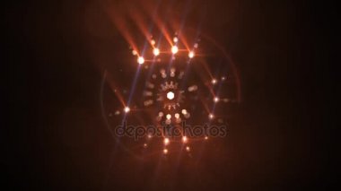 UFO uzaylı uçan daire kadar gökyüzünde ışıkları ile tam Disk