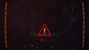 Bir ekranda uyarı işareti uyarı sinyali