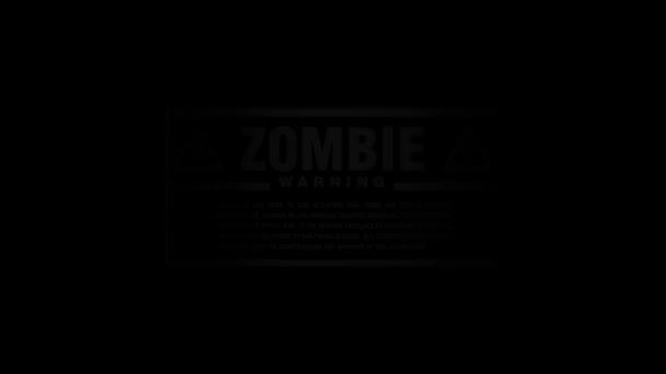 Zombie Alert gaan in- en uitschakelen — Stockvideo