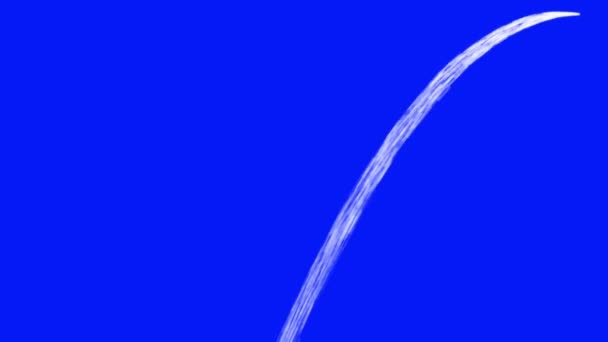 L'acqua scorre in un flusso e loop su una schermata blu — Video Stock