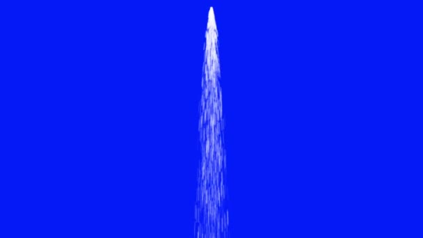 Wasser fließt in einem Bach und Schleife auf einem blauen Bildschirm — Stockvideo