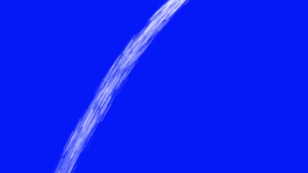 L'acqua scorre in un flusso e loop su una schermata blu — Video Stock