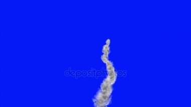 Mavi ekranda kameradan füze duman izi ateş