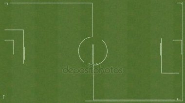 Çimenlerin üzerinde oluşturan futbol alanı