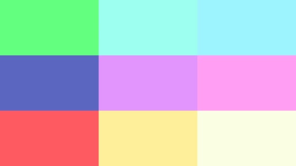 Colorful Rectangles Changing Colors Background — Stock Video