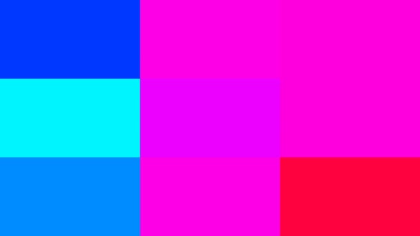 Bunte Rechtecke, die Farben in Schleife wechseln — Stockvideo