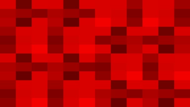 Pixel vermelho retângulos fundo mudando tons — Vídeo de Stock