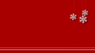 Vektör Noel arka planını bir ipte kar taneleri