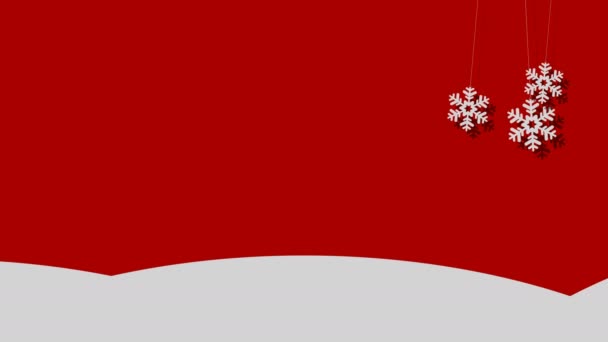 Zasněžené vektorové pozadí Vánoční sněhové vločky na provázku