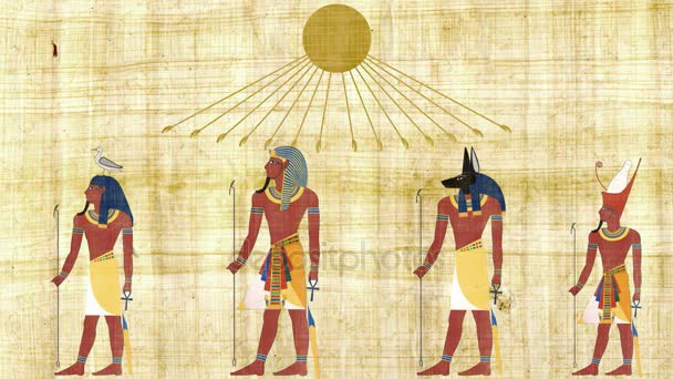 Bohové a faraonů pod egyptský Symbol slunce