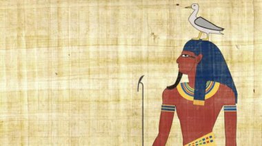 Dünya Geb papirüs arka plan üzerinde Mısır tanrısı