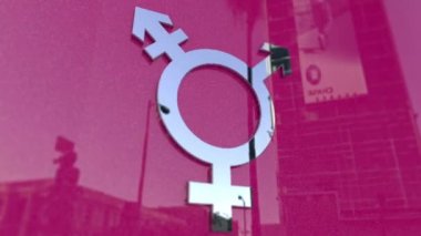 Metalik bir pembe transseksüel sembolü