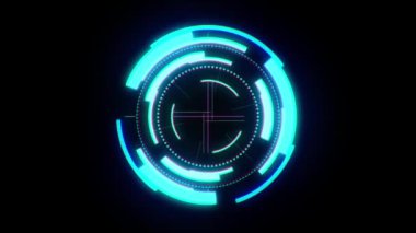 Hedef futuristik grafik Hud kilitlendiğinde