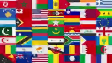 Tüm dünya bayrakları arka plan
