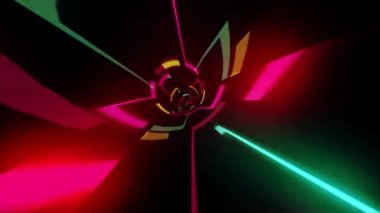 Bir futuristik girdap seyahat tam renkler ve ışıklar