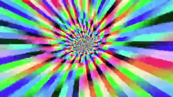 Reizen Door Een Psychedelische Wormgat Vortex — Stockvideo